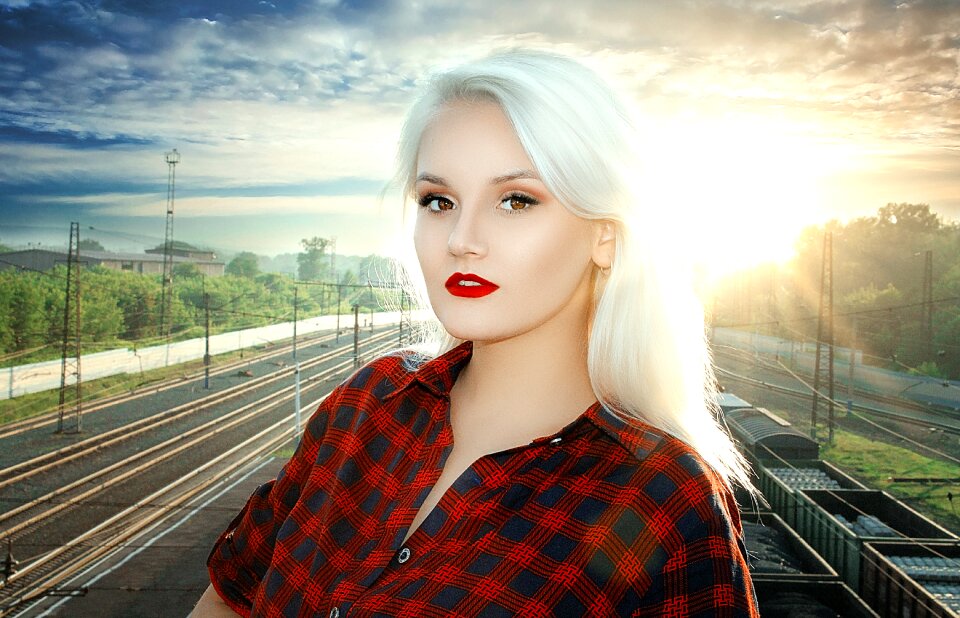 Woman sky outdoors