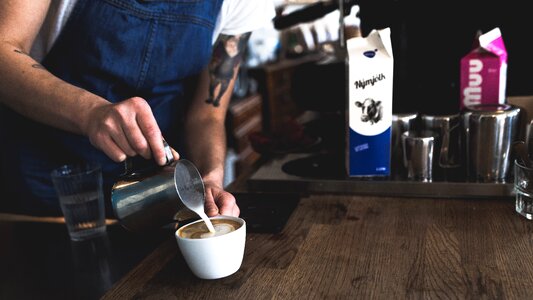 Art steamed milk photo