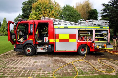 Emergency engine fire photo
