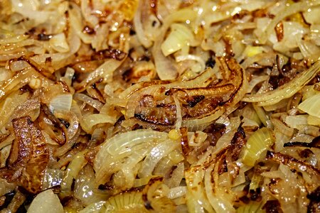 Roast onion smell fried onions photo