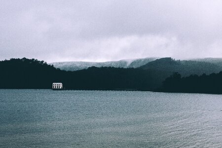 Waves nature foggy