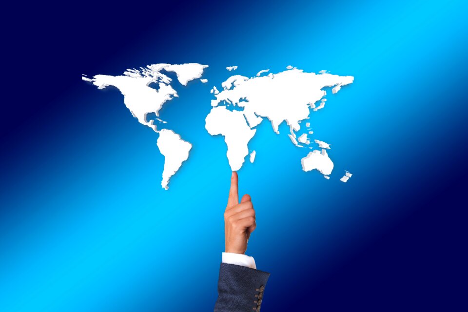 Businessman world earth