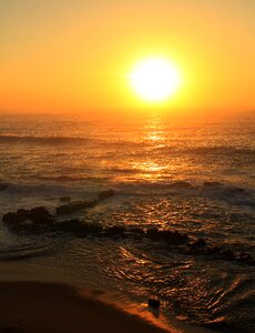Sunrise beach sea photo