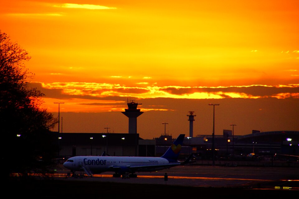 Airport the plane sky