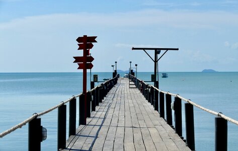 Breakwater sky ocean photo