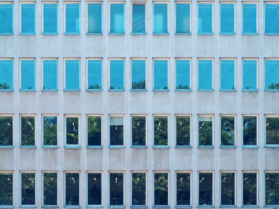 Blue building infrastructure