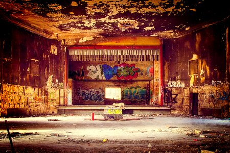 Abandoned places ballroom cinema photo