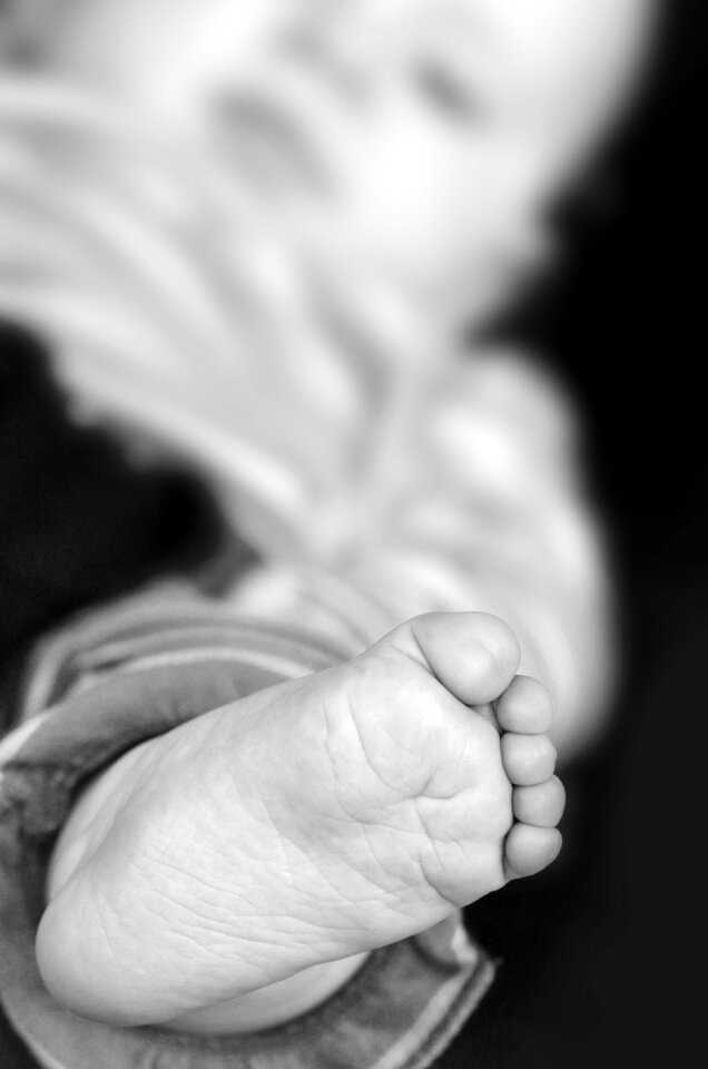 Ten baby feet newborn