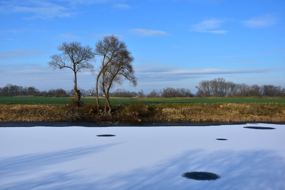 Nature frozen surface snow