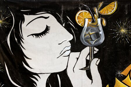 Woman cocktail alcohol