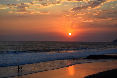 Dawn sun sea