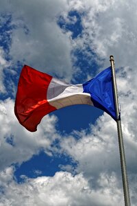 White red france flag photo