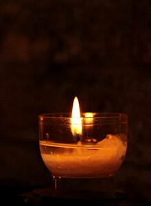 Candlelight flame meditation photo
