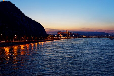 Budapest river sunset photo