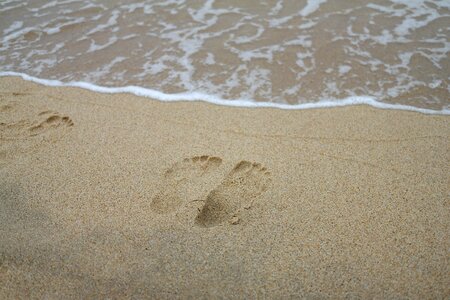 Of sand land footprint photo