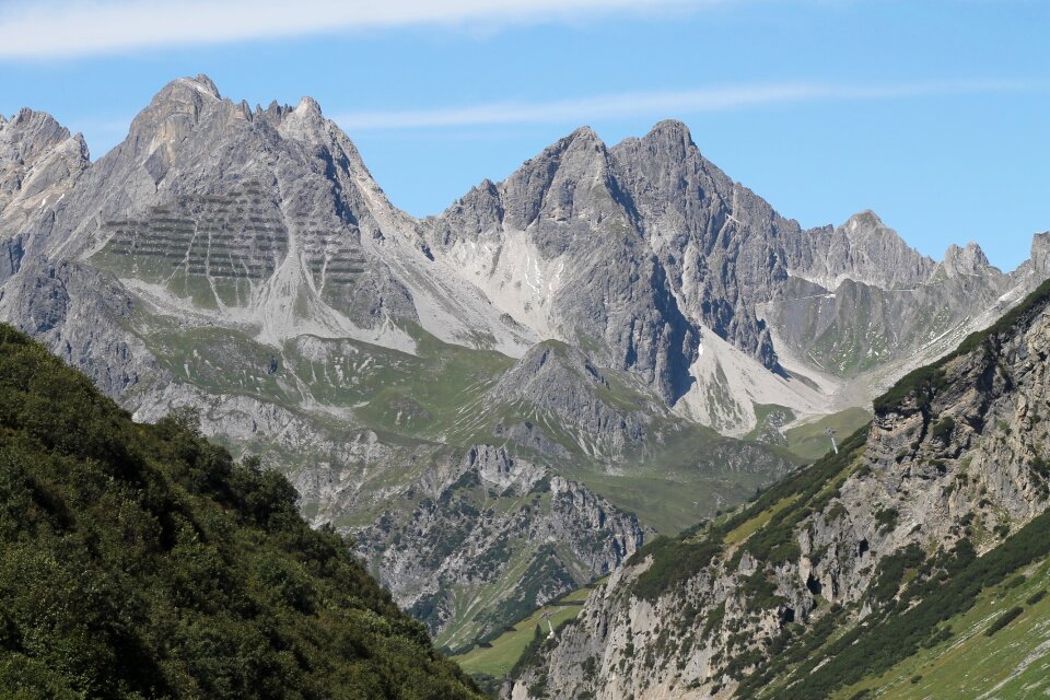 Landscape mountain summit tourism
