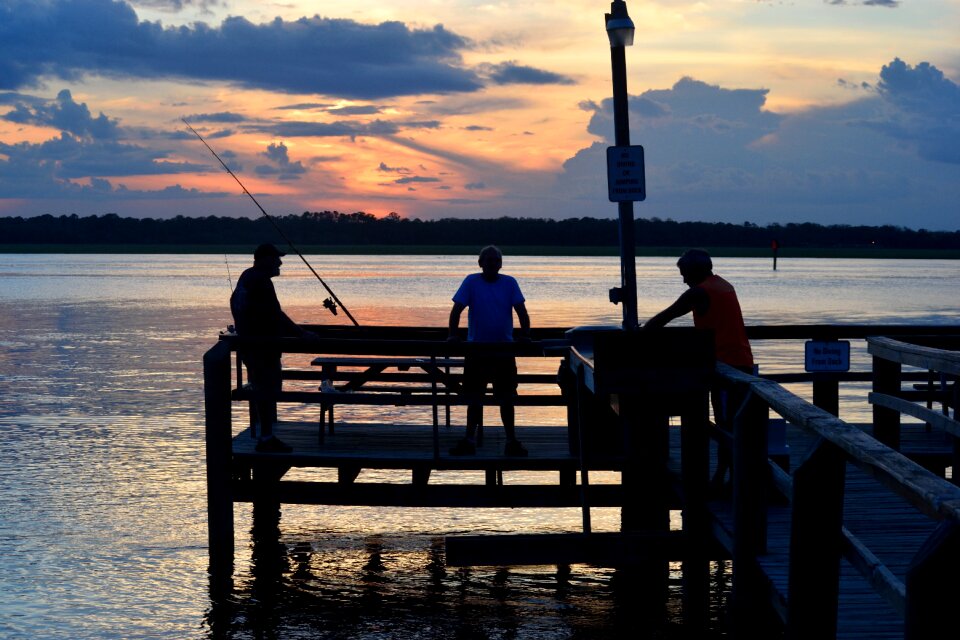 Sunset sky river