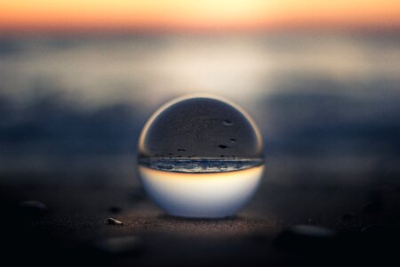 Sphere sunset horizon