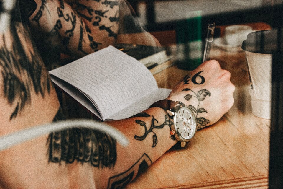 Book wooden table