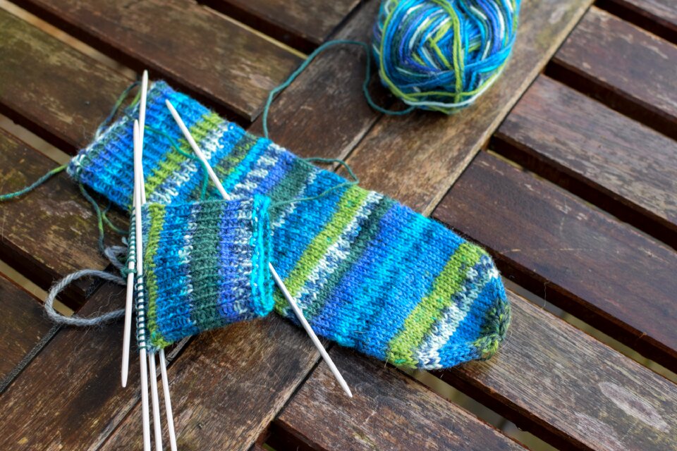 Winter autumn knitted
