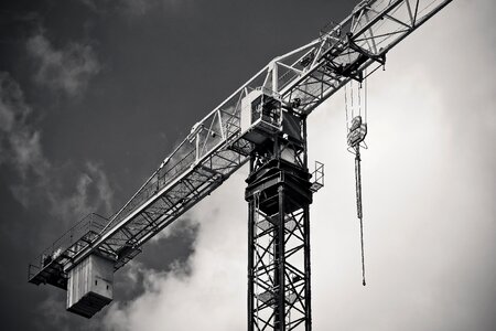 Sky construction machine site