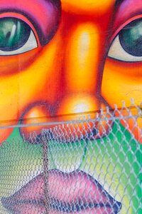 Painting graffiti fence