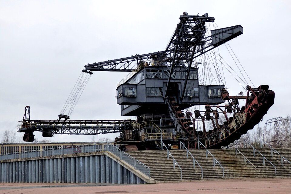 Open pit mining industrial plant industrial monument