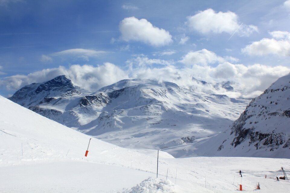 Winter cold mountains