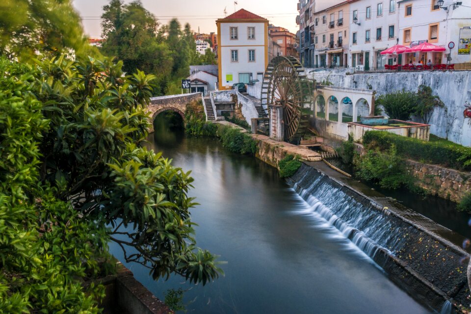 Water landscape bridge