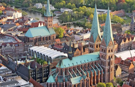 Roof urban landscape tourism photo