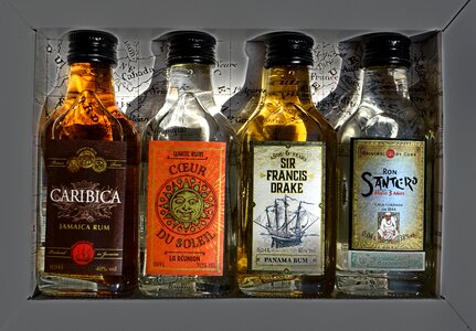 Different origin alcoholic beverage drink