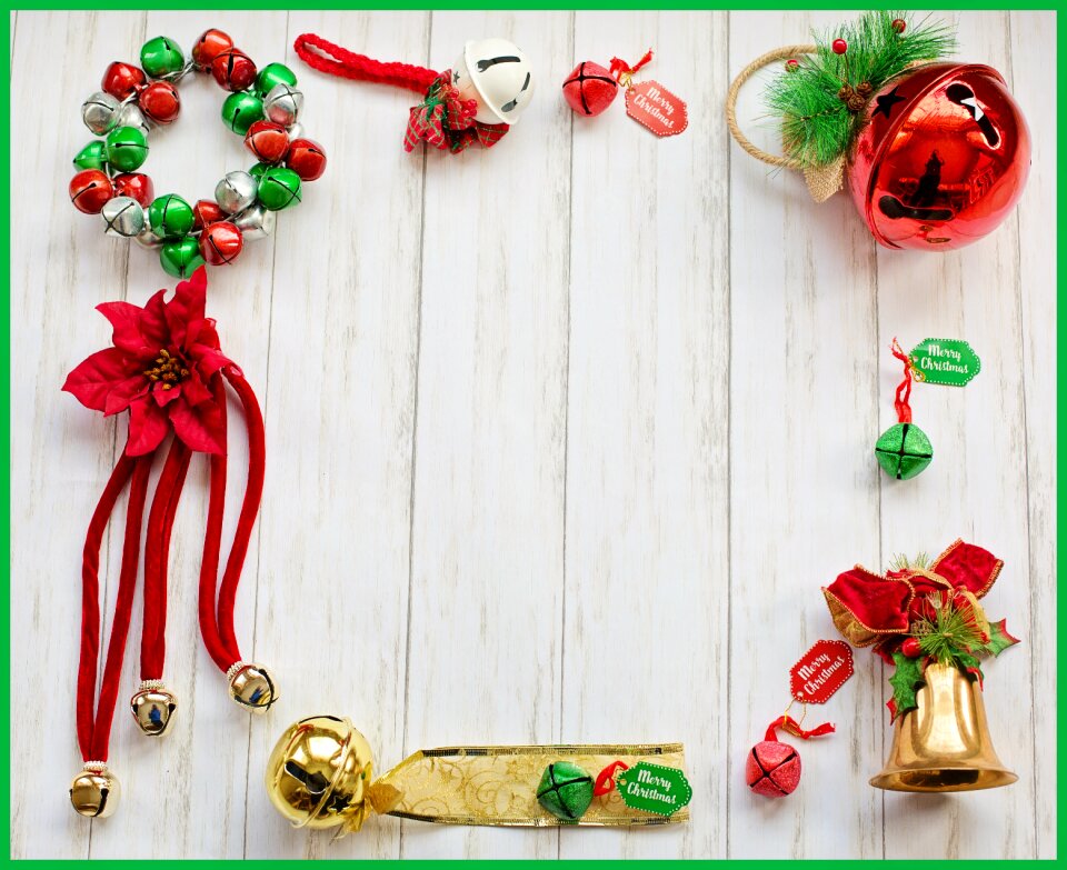 Bells text space holiday