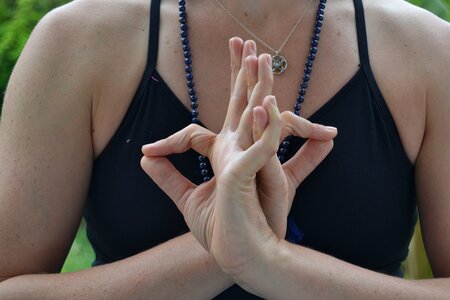 Pose exercise brown heart photo