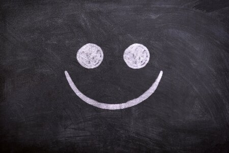 School chalk smile