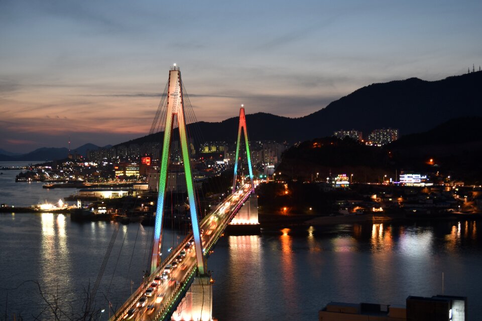 Yeosu the night sky glow