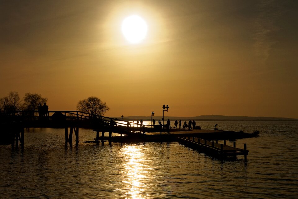 Lake sun sunset