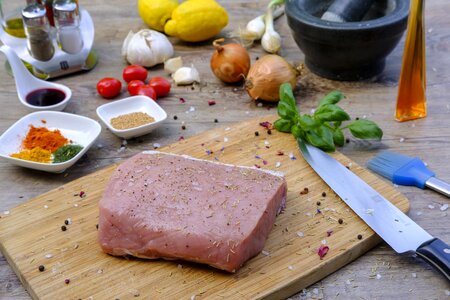 Grilled meats pork prepare photo