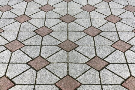 Sidewalk paving stones paved
