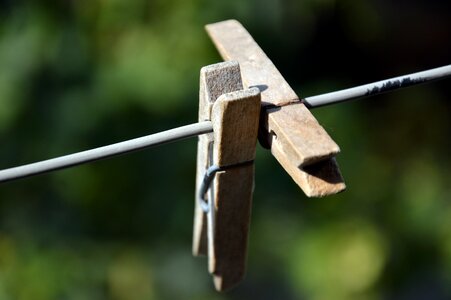 Wood brackets clothes line leash