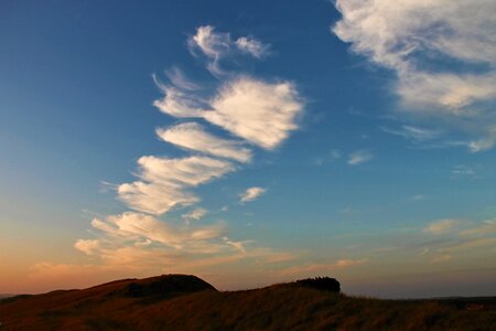Dunes coast cloud formation photo