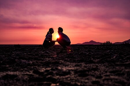 Couple sunset snap