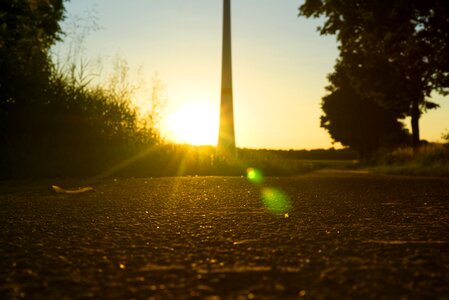 Dusk reflection road