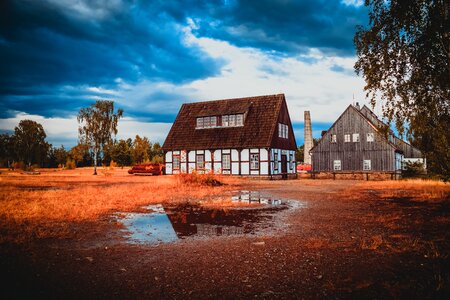 Rain clouds landscape photo