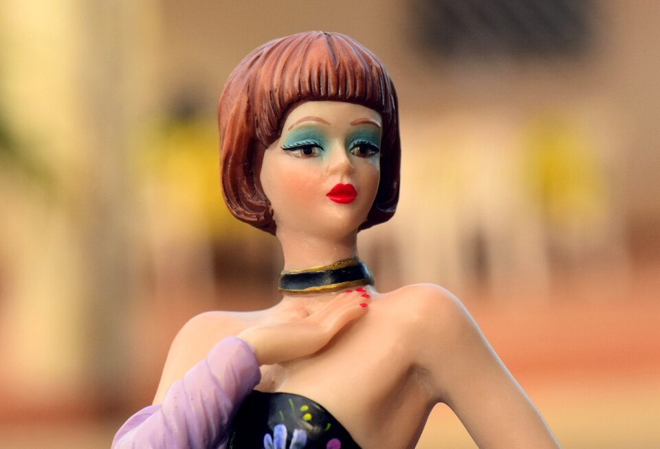 Young woman melted figure