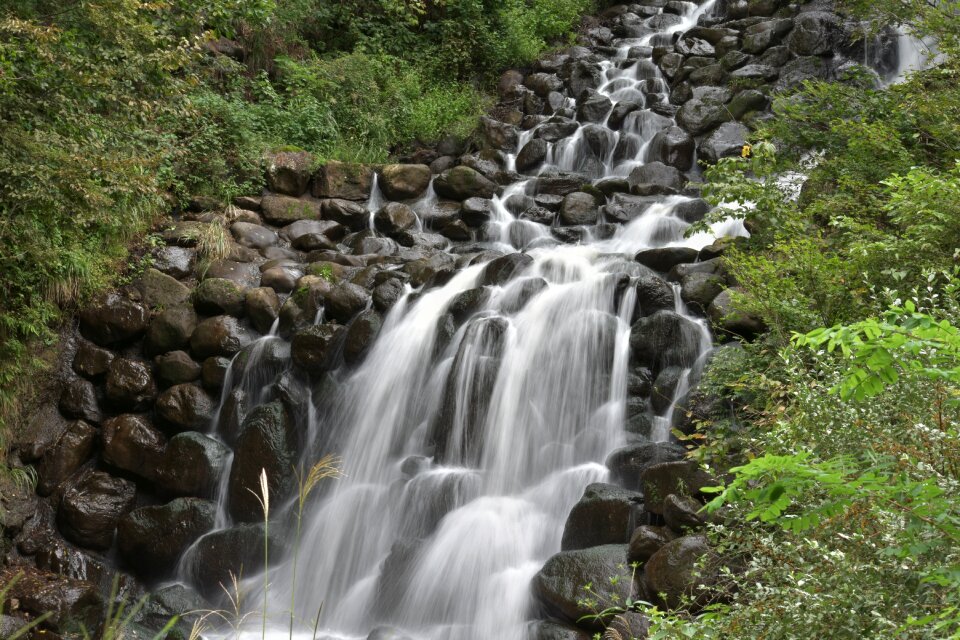 Waterfall water the flow of water