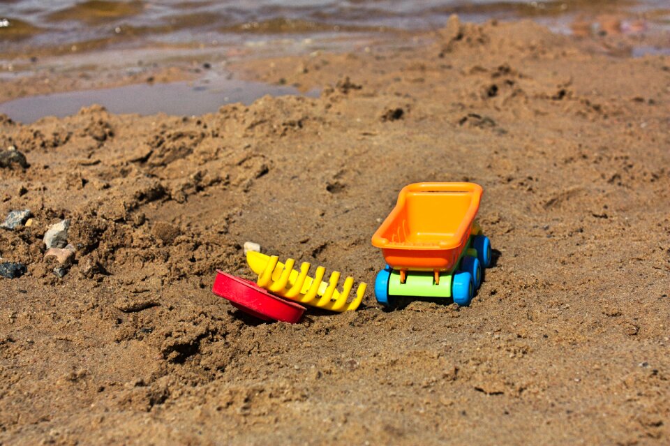 Toys sand small river