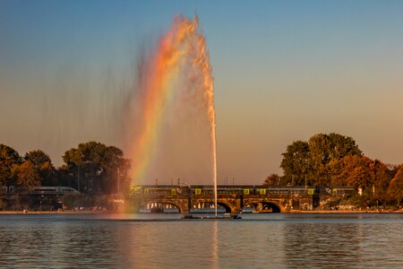 Binnenalster water jungfernstieg photo