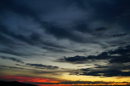 Sunset evening sky clouds photo