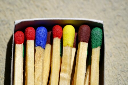 Lighter match heads colorful