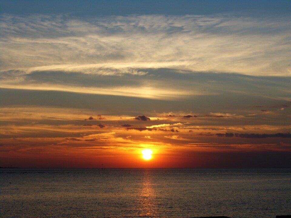 Twilight horizon sea